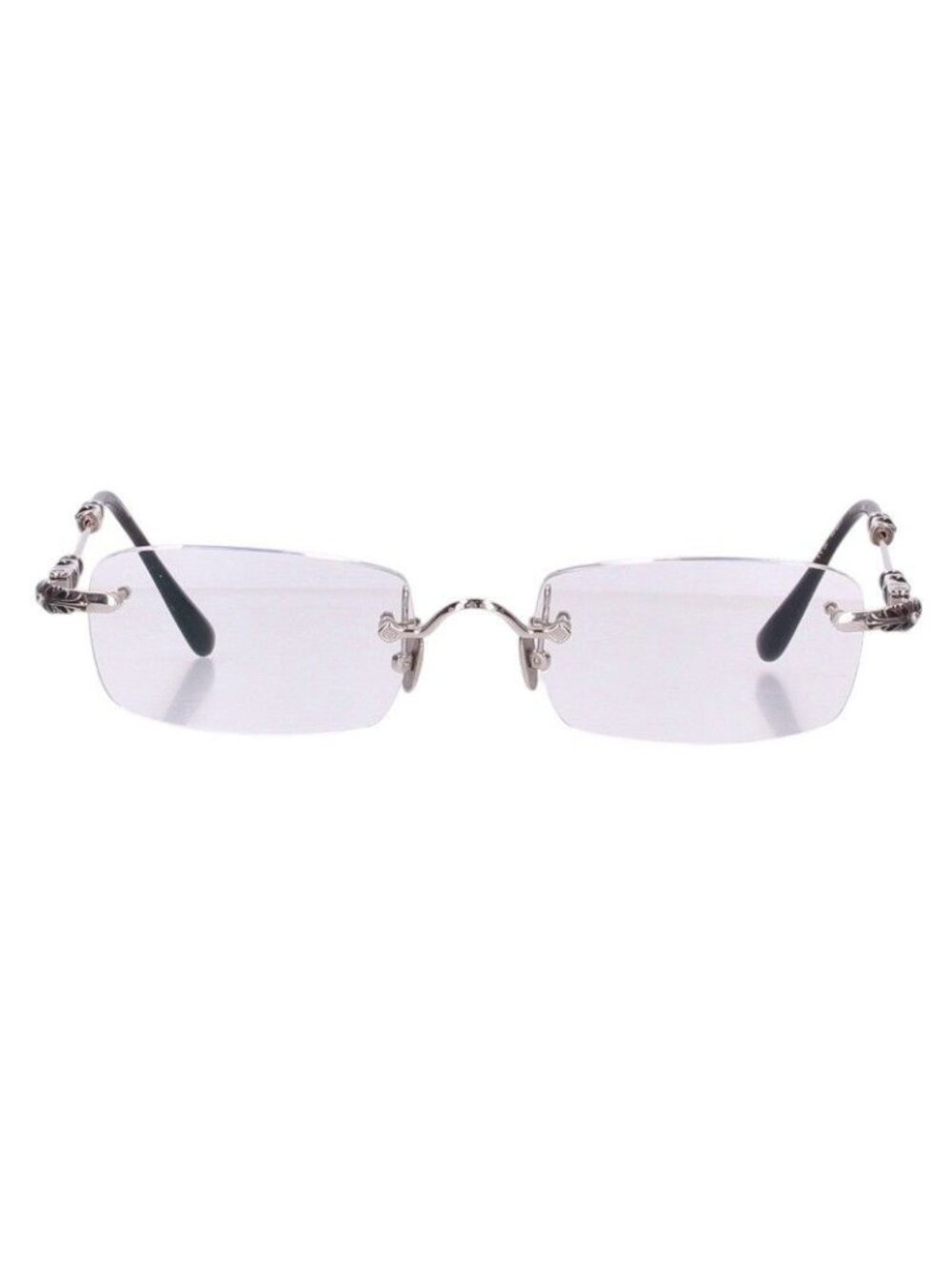 Chrome Hearts Pills III Floral Temple Rimless Sunglasses 55 Eyewear